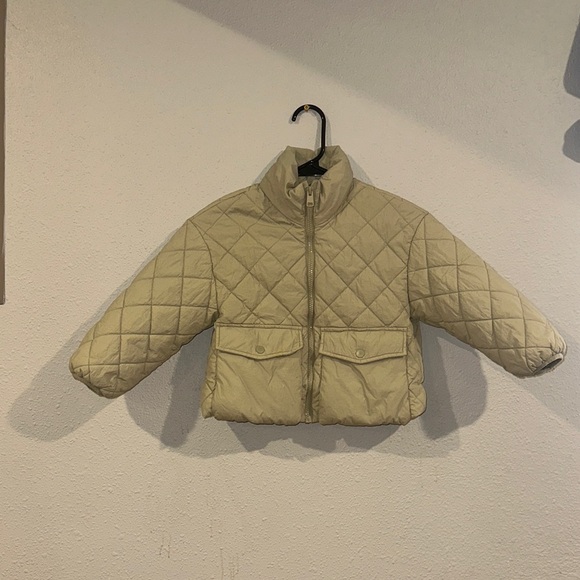 Zara Other - Zara Kids Quilted Puffer Jacket - Cream